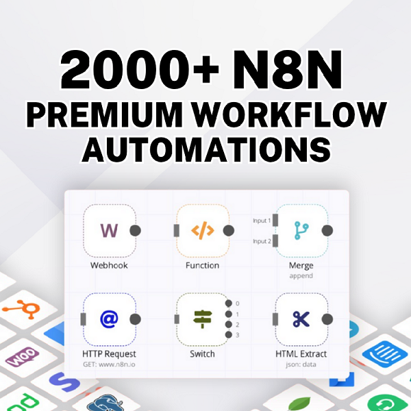 2000+ n8n AI Workflow Instant No-Code Automations - Ready Made
