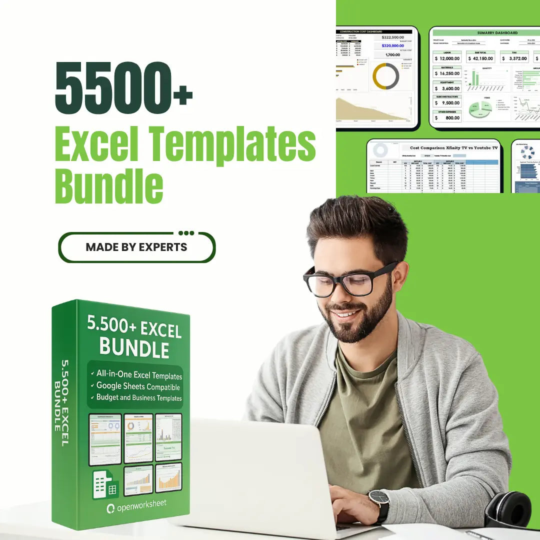 Méga pack de plus de 5 500 modèles Excel – Prêt pour le budget et les affaires !