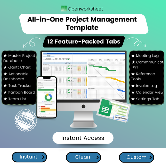 All-in-One Project Management Template for Google Sheets
