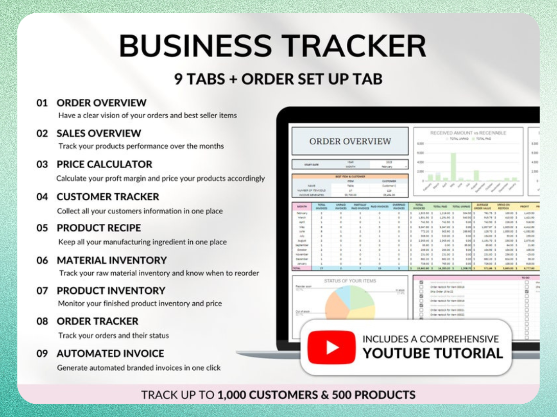 Ultimate Small Business Bundle Templates - Google Sheet + Ms Excel