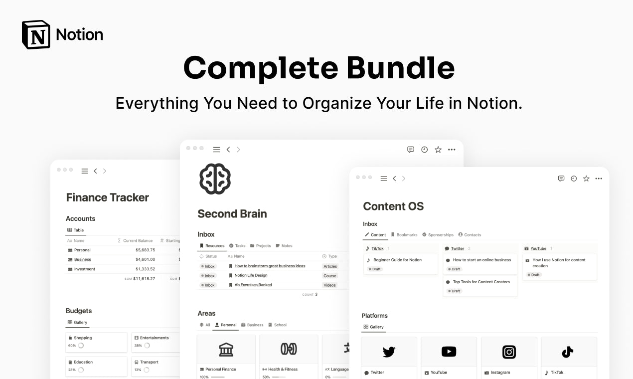 500+ Ultimate Notion Templates Bundle – MRR Included