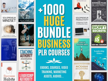 1000+ PLR Courses | eBooks | Video Trainings | Private Label Rights