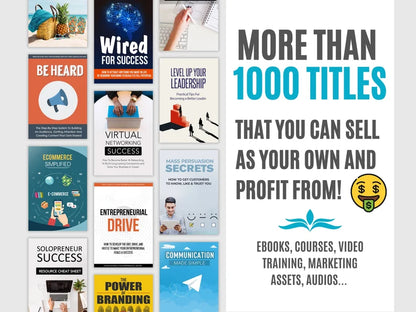 1000+ PLR Courses | eBooks | Video Trainings | Private Label Rights