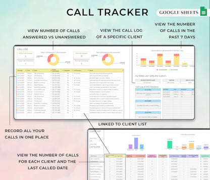 Ultimate Client Tracker CRM Template – Google Sheet & Ms Excel Versions